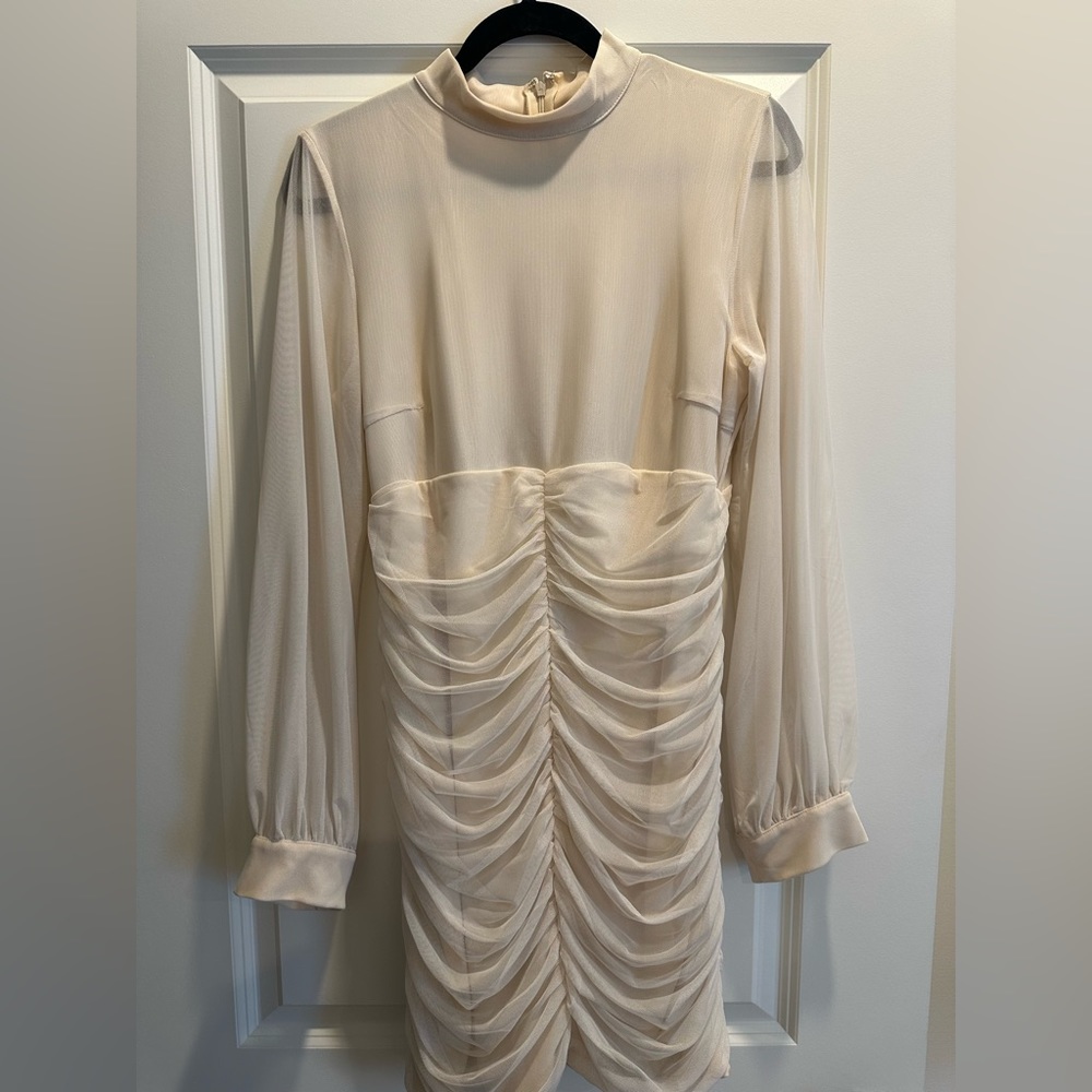 Cream Mock Neck dress
